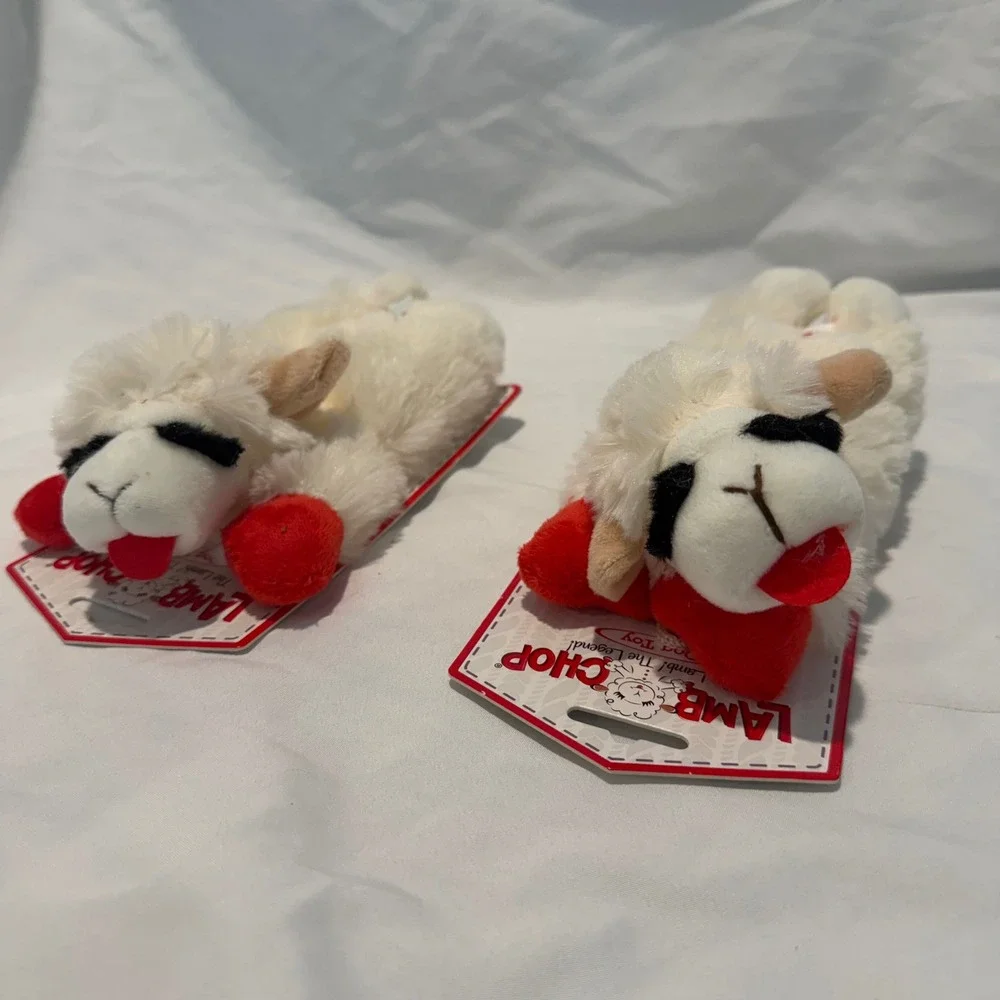 Multipet Lamb Chop Plush Squeaky‎ Dog Toy XS Small Stuffed 6 Inch